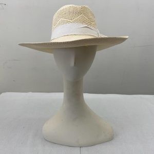 Cream Woven Derby Hat